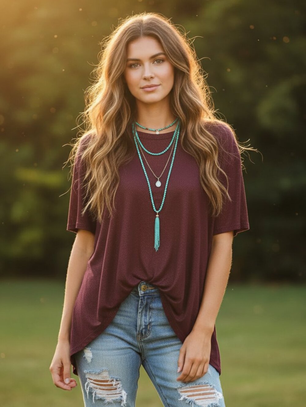 Maurices 24/7 Tunic Top Tee XXL Brown Shimmer Indie Comfy Glam Mod Punk 90s